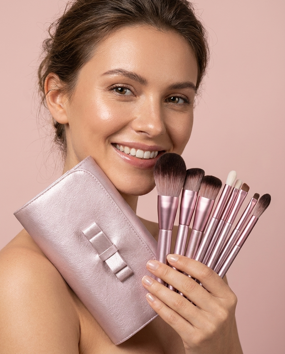 KIT PRETTY - cliente souriante avec ses pinceaux (FAQ)